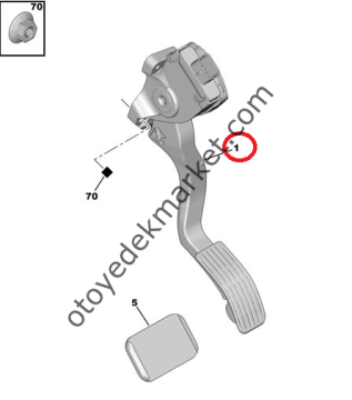 PEUGEOT 207 BENZİNLİ GAZ PEDALI (ORJİNAL)