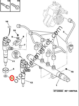 Peugeot 207 1,4 Hdı Enjektör Pul Takımı (Orijinal)