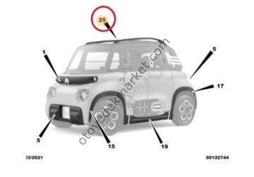Citroen Ami (2021-2025) Tavan Çıtası Takımı (Orijinal)