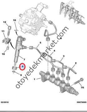 Peugeot 207 1,4 Hdı Enjektör Yüzük Takımı (Orijinal)
