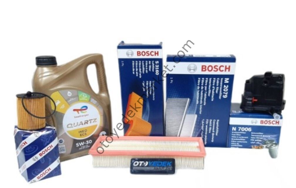 Peugeot 207 (2006-2012) 1.6 Hdi Filtre Bakım Seti (Bosch) Ve 5w30 Motor Yağ