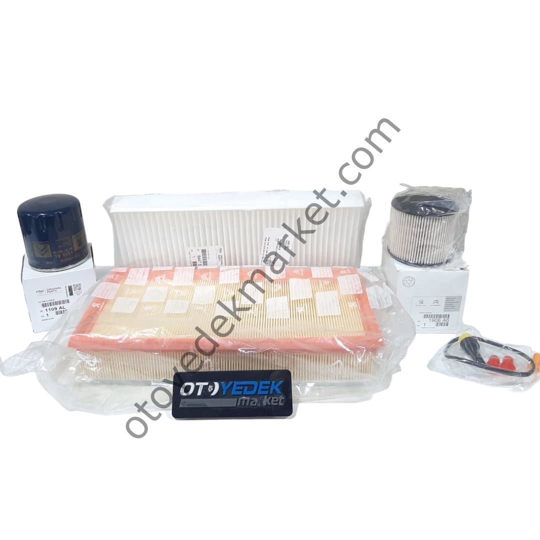 Peugeot 406 (1997-2004) 2.0 Dizel Filtre Bakım Seti Yağsız (Orijinal)