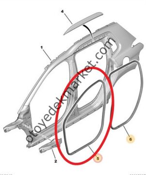 Peugeot 2008 (2012-2019) Ön Kapı Kasa Çerçeve Fitili (Orijinal)
