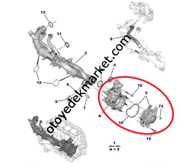 Peugeot 308 (2018-2021) 1.5 Blue Hdi Komple Su Pompası (Orijinal)