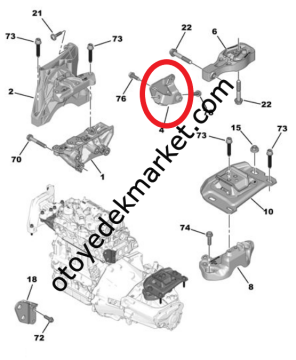 Peugeot 2008 (2020-2024) 1.5 Dizel Şanzıman Kulak Bağlantı Demir Ayağı/Mesnedi (Orijinal)