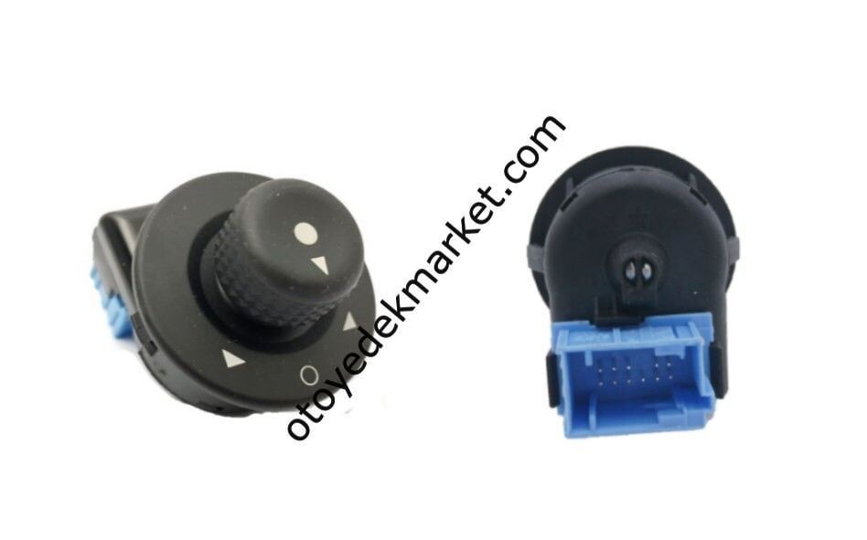 Citroen C2 (2003-2009) Ayna Ayar Düğmesi Mavi Soket (Orijinal)