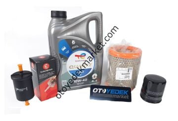 Citroen Xsara (1998-2000) 1.6 8v 90 hp Benzinli Filtre Bakım Seti (Orijinal) + 10W40 Motor Yağ