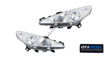 Peugeot 207 (2006-2012) Sağ ve Sol Ön Mercekli Far Takımı (Valeo)