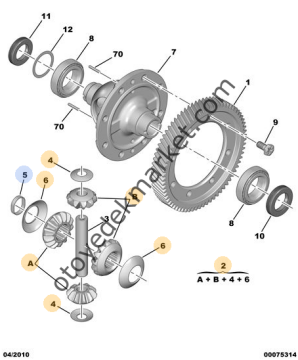 PEUGEOT 407 (2004-2011) DEFRANSİYEL DİŞLİ TAKIMI