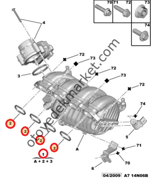 PEUGEOT 207 1,6 BENZİNLİ EMME MANİFOLD CONTASI