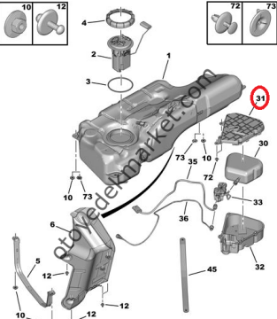 PEUGEOT 308 (2011-2014) FAP PARTİKÜL DEPO ÜST KAPAĞI