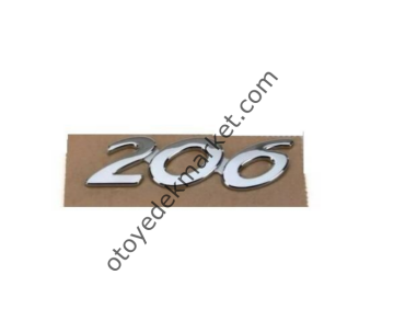 Peugeot 206 Yazısı Arka (Orijinal)