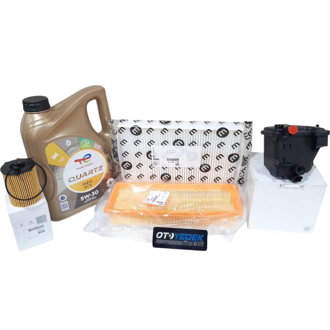 CİTROEN C5 (2003-2010) 1.6 HDİ Euro4 FİLTRE SETİ + 5w30 YAĞ (ORİJİNAL)
