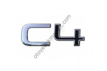 Citroen C4 (2021-2024) Arka ''C4'' Yazısı (Orijinal)