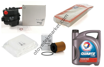 Peugeot 207 (2006-2012) 1.4 Hdı Filtre Seti (Orijinal) Ve 10w40 Motor Yağ