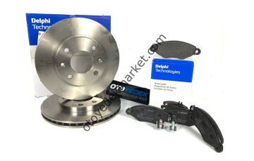 Peugeot 206 (2003-2009) Ön Fren Disk ve Balata Seti (Delphi)