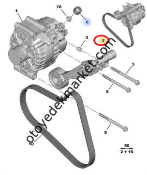 PEUGEOT 3008 (2009-2015) 1,6 BENZİNLİ ALTERNATÖR GERGİ VE KAYIŞ SETİ (EUROREPAR)
