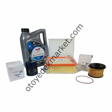 Peugeot Partner (2003-2008) 2.0 Hdi Filtre Bakım Seti (Orijinal) Ve 10w40 Motor Yağ