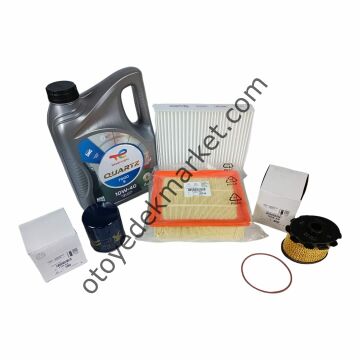 Peugeot Partner (2003-2008) 2.0 Hdi Filtre Bakım Seti (Orijinal) Ve 10w40 Motor Yağ