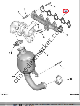 Peugeot Partner Tepee (2009-2012) 1,6 Hdi Egzoz Manifold Conta (Orijinal)