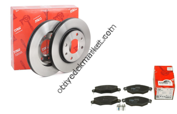 Peugeot 206 (2003-2009) Ön Fren Disk ve Balata Seti (Trw)