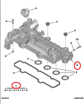 Peugeot 407 (2004-2011) 1,6 Hdi Emme Manifold Contası Takımı (İthal)