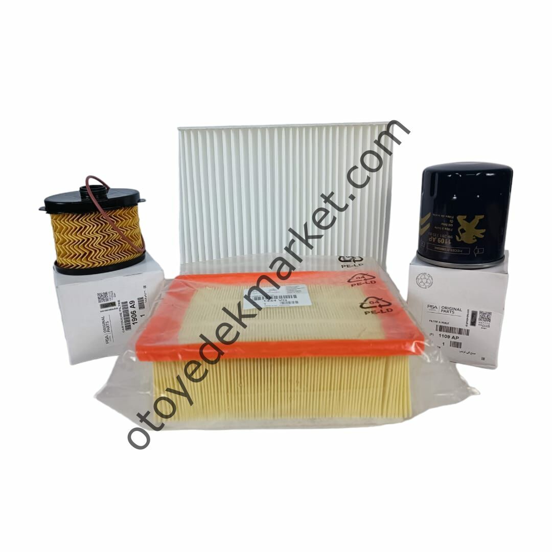PEUGEOT PARTNER (2002-2008) 2.0 HDI FİLTRE BAKIM SETİ YAĞSIZ (ORJİNAL)