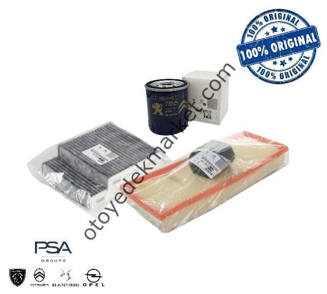 Citroen Cactus (2014-2020) 1.2 Benzinli Filtre Bakım Seti (Orijinal)