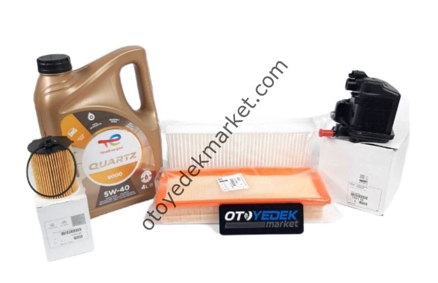 CİTROEN C4 PİCASSO (2006-2012) 1,6 HDİ FİLTRE SETİ + 5W40 YAĞ (ORİJİNAL)