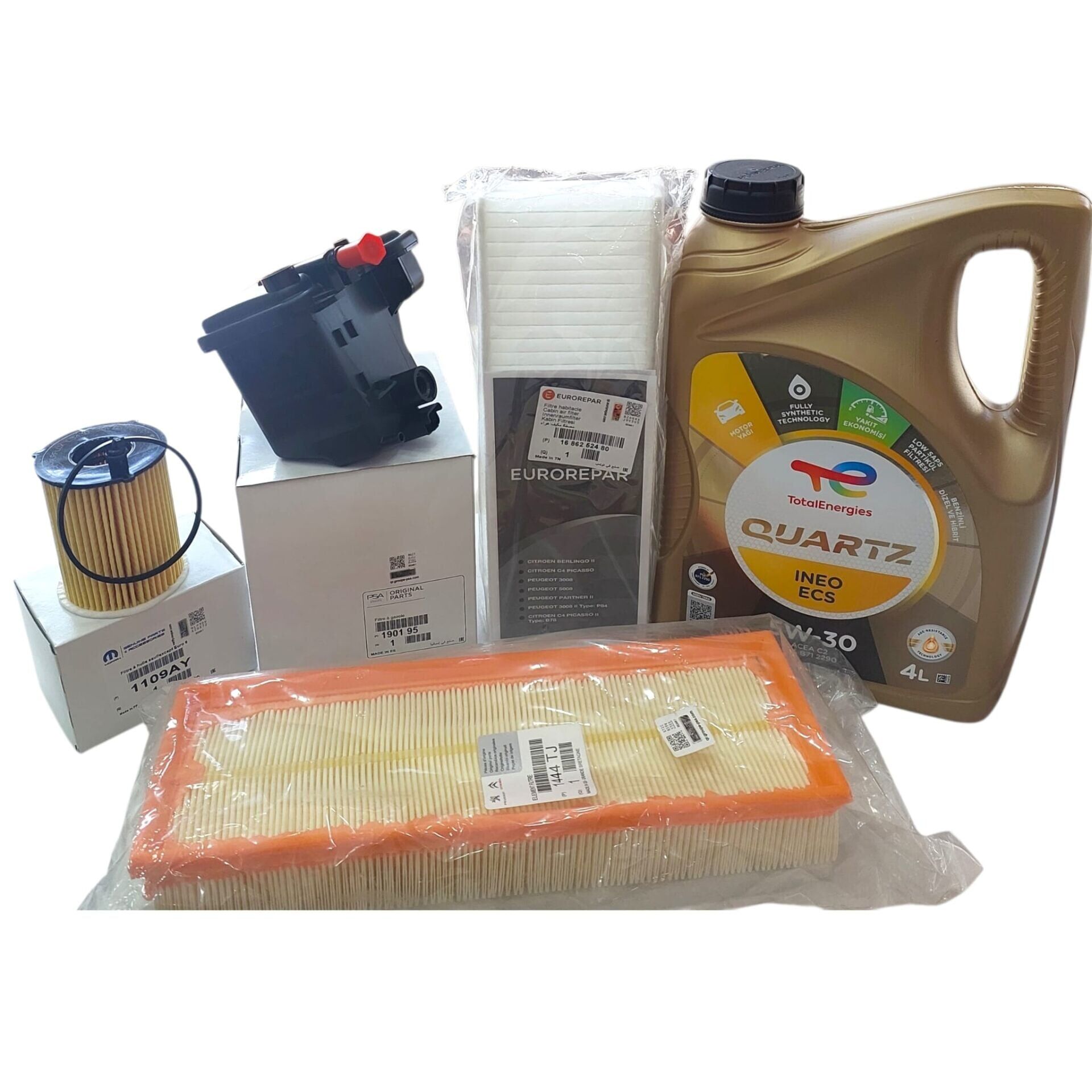 Citroen C4 Picasso (2006-2010) 1.6 Hdı Filtre Seti Ve 5w30 Motor Yağ (Orijinal)