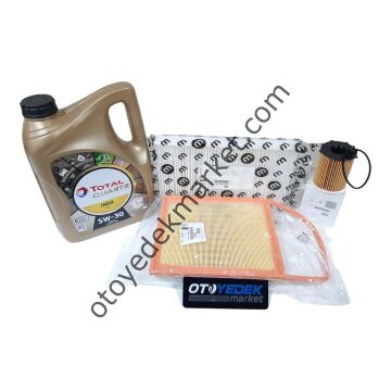 Peugeot 308 (2011-2014) 1.6 Dizel Filtre Bakım Seti Mazot Filtresiz (Orijinal)