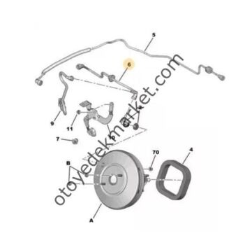Peugeot 301 (2012-2024) Westinghouse / Fren Servosu Hortumu (Orijinal)