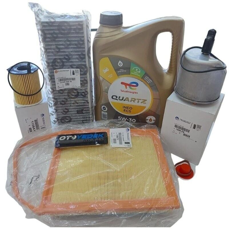 Peugeot 308 1.6 Hdi (2011-2014) Karbon Polenli Filtre Bakım Seti + 5w30 Yağ (Orijinal)