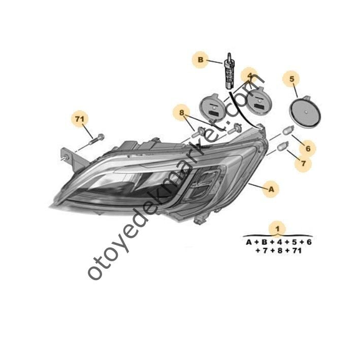 Citroen Jumper (2017-2023) Ledli Sağ Far (Orijinal)