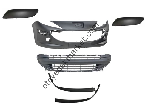 PEUGEOT 207 (2006-2009) SİSLİ DOLU ÖN TAMPON orta ızgara,karlık,tampon kuşakları