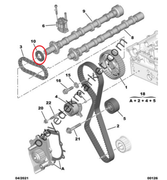 Citroen Jumper (2020-2023) 2.2 Hdi Eksantrik Mili Keçesi / Contası (Orijinal)