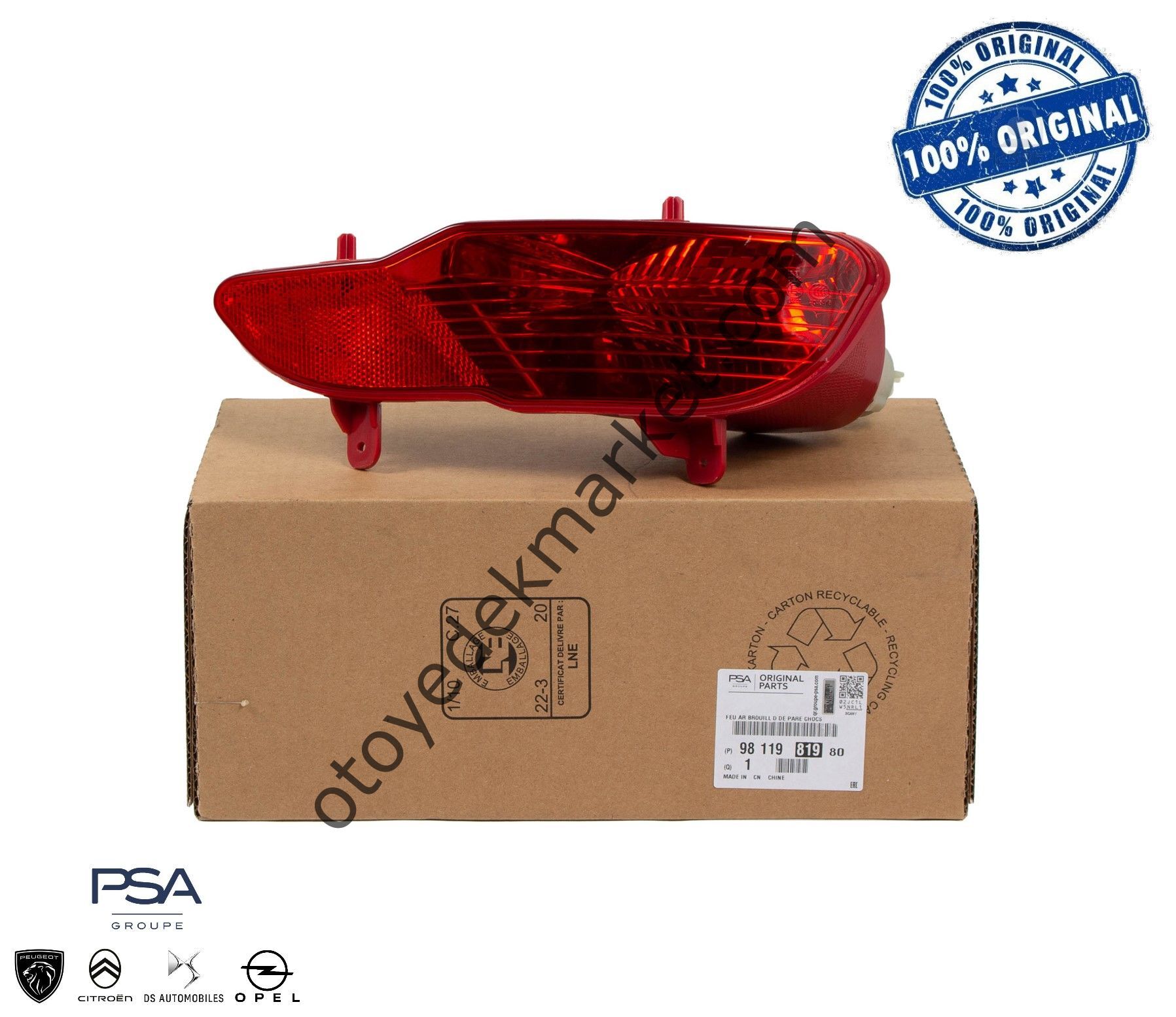 Peugeot 5008 (2017-2024) Sağ Arka Sis Lambası (Orijinal)