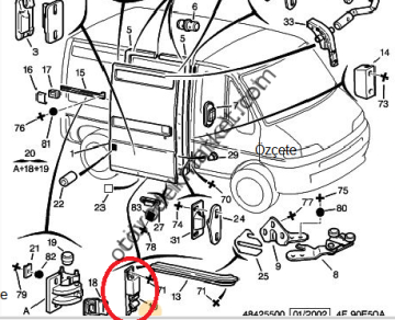 PEUGEOT 207 KAPI KİLİT FİŞEĞİ (ORJİNAL)