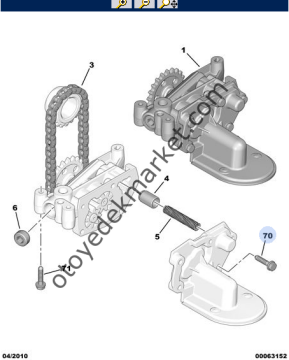 PEUGEOT 207 (2006-2012) 1,4 75 HP VE 90 HP BENZİNLİ YAĞ POMPA ZİNCİRİ (ORİJİNAL)