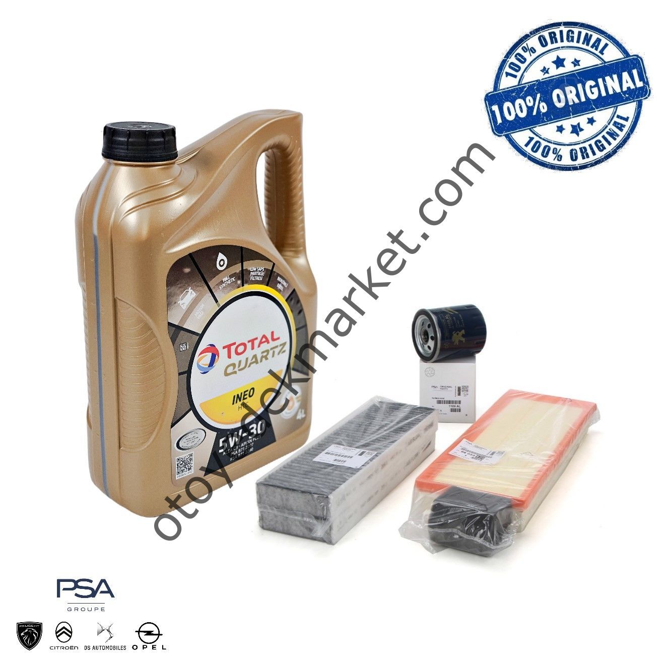 Citroen C5 Aircross (2019-2024) 1.2 Benzinli Filtre Bakım Seti + 5w30 HTC Yağ (Orijinal)