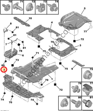 Peugeot 308 (2008-2013) Tampon Alt Muhafaza (İthal)
