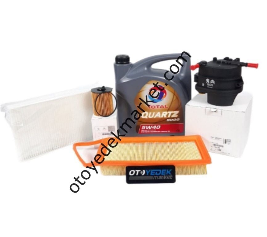 PEUGEOT 307 1,4 HDI  FİLTRE SETİ +5W40 YAĞLI (ORİJİNAL)