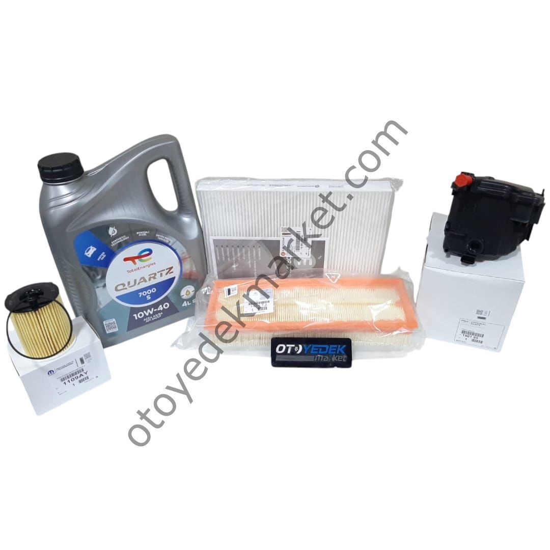 Peugeot 307 (2003-2008) 1.6 Hdı Filtre Seti (Orijinal) Ve 10w40 Motor Yağ