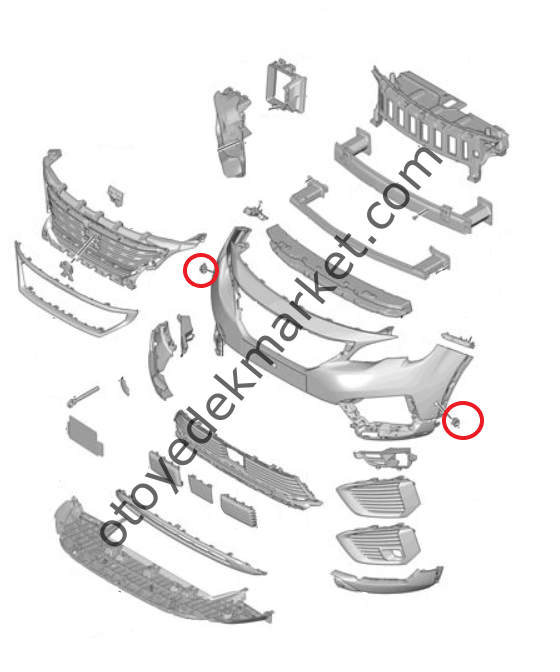 Peugeot 5008 (2017-2020) Ön Tampon Park Sensörü Bağlantı Ayağı (Orijinal)