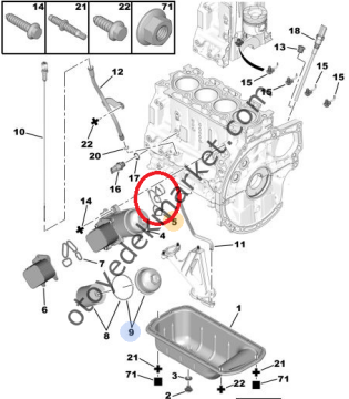 PEUGEOT 207 DİZEL YAĞ SOĞUTUCU CONTASI