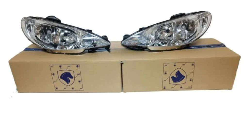 Peugeot 206 (1998-2008) Orijinal İran Şeffaf Far Takımı, Sağ-Sol