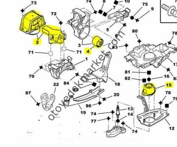 Citroen Berlingo (2009-2017) 1.6 HDI Komple Motor Takoz Seti (İthal)
