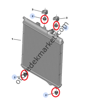 PEUGEOT 208 (2012-208) RADYATÖR ALT-ÜST LASTİĞİ (İTHAL)