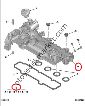 Peugeot 307 (2002-2008) 1,6 Hdi Emme Manifold Contası Takımı (İthal)