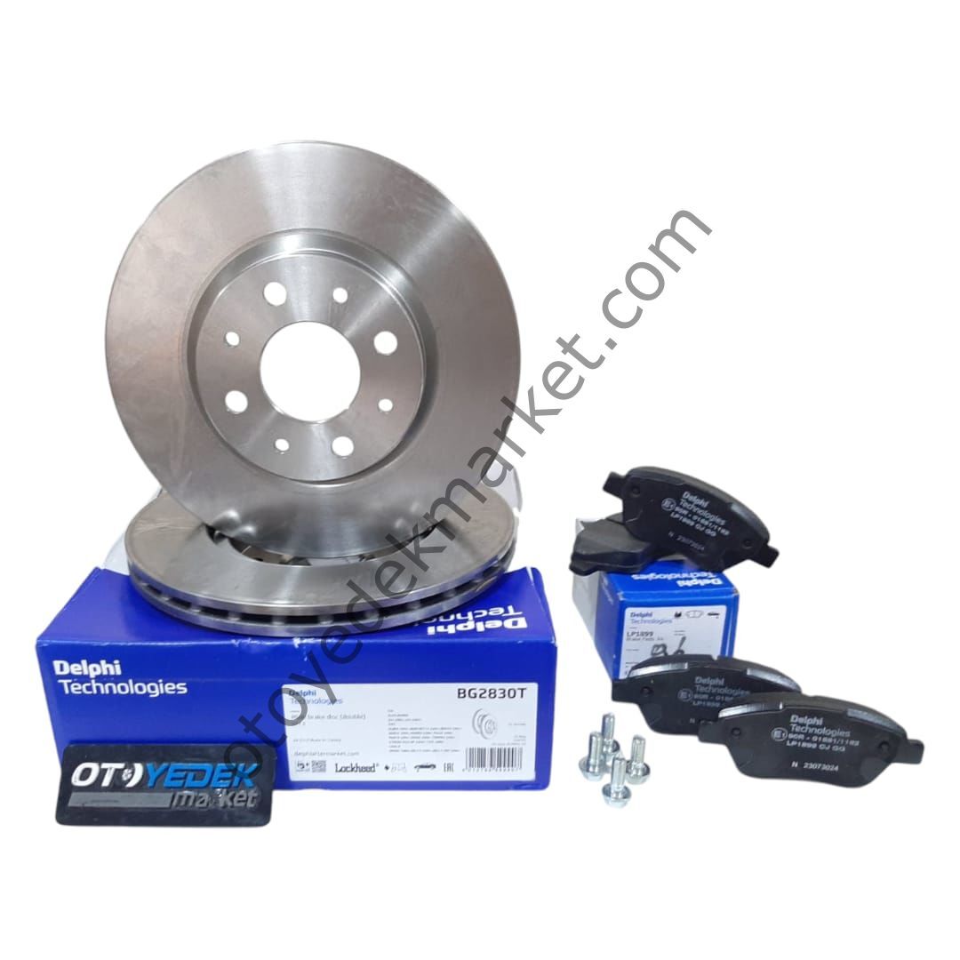 Peugeot Bipper (2008-2013) 1.4 Hdi Ön Fren Balata Ve Fren Disk Takım (Delphi)